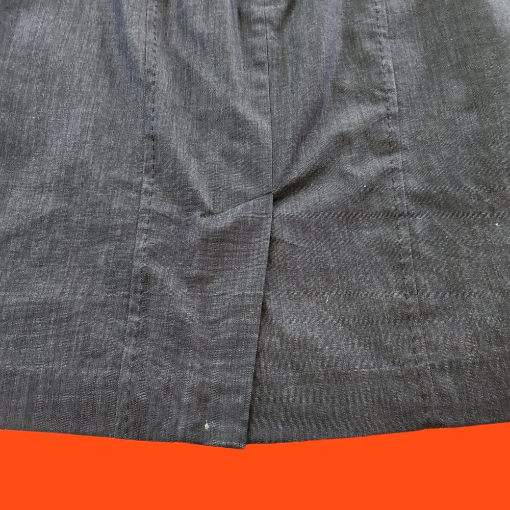 ANN TAYLOR LOFT 8 PETITE  DARK DENIM LOOKING SKIRT - Picture 4 of 6